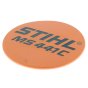 Model Plate for Stihl MS441C Chainsaw - Genuine Part - OEM No. 1138 967 1501