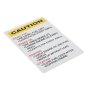'Caution' Label for Yanmar L100N Diesel Engines - OEM No. 114210-07120