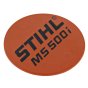 Model Plate for Stihl MS 500i Chainsaw - OEM No. 1147 967 1500