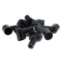 Large PVC Insulating Boot Cable Entry 8mm, Terminal 17mm Diameter - 10 Pack (Black)
