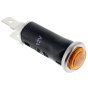 Amber Warning Light - 12V 2W Ba7S Bulb -13mm Diameter Hole - 0-609-10