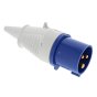 230V Blue 16A Trailing Plug and Socket to BS4343 - Outdoor Use - Each - 0-684-16