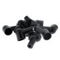 Large PVC Insulating Boot Cable Entry 8mm, Terminal 17mm Diameter - 10 Pack (Black)