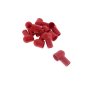 Large Red PVC Insulating Boot, Cable Entry 13mm, Terminal 17mm diameter - Pack of 10 - 0-003-85