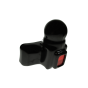 Black PVC Towball Cover with Rectangular Red Reflector fits 50mm Ball