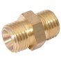 Brass Double Male Nipple, Type 141, 3/4" BSP with Hex Centre