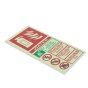 Water on Fire Emergency Photo Luminescent Sign 75 MM x 200 MM ***LAST STOCK***