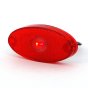 LED Red Marker Lamp, Slimline Oval, 12/24V, IP66/IP68 (MP1657)