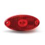 LED Red Marker Lamp, Slimline Oval, 12/24V, IP66/IP68 (MP1657)