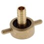 Female 1" BSP Brass Cap to 1/2" Hose Tail with Leather Washer Connector