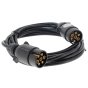7-Pin Extension Lead, Male/Male, 3 Metre Length, Plug to Trailing Socket