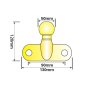 50mm Flange Tow Ball D 17kN S 200kg ECE R55 Gold