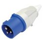 240v Trailing Cable Plug, Size: 16 Amp, Colour: Blue, BS Approved