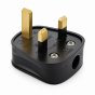 Domestic 3 Pin Plug 240 Volt 13 Amp Rewireable in Black
