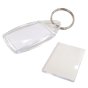 Key Fob, Clear Plastic with 35mm x 24mm Paper Insert - 50 Pack