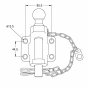 Dixon Bate Universal Coupling D 30.95kN S 350kg 50mm Ball 32mm Pin