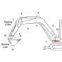 Bush (Position 13) fits Kubota KX015-4 Mini Excavator - Non-Genuine