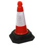 18" Sand Based Reflective Traffic Cone / Bollard