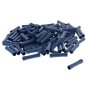 100 Pack Blue Butt Connector 2.5mm Diameter Electrical Fitting 300V - Vinyl Insulation