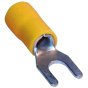 Fork Terminal, Colour: Yellow, Size: 4mm, Pack of 50