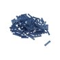 100 Pack Blue Butt Connector 2.5mm Diameter Electrical Fitting 300V - Vinyl Insulation