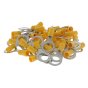 Yellow 13mm (1/2") Ring Terminal - 50 Pack