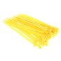Yellow High Grade Cable Ties 4.8mm x 200mm, 100 Pack