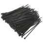 Cable Ties 2.5mm x 100mm Black for Workshop and Home - 200 Pack
