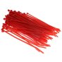 Cable Ties Red 4.8mm x 200mm Nylon - 100 Pack