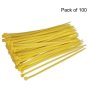 Yellow Cable Ties 4.8mm x 200mm, 100 Pack