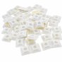 3.5mm Self Adhesive Plastic Cable Tie Base White - Pack of 50