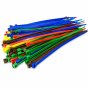 4.8mm x 200mm Assorted Colour Cable Ties High Grade Nylon 100 Pack