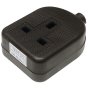 Trailing Socket 1 Gang 13amp Black Electrical Fitting