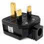 Heavy Duty 3-Pin Plug 13 Amp - 240V, Black, Sold Individually