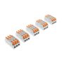 3 Way Quick Wire Connector Splitter, 32A, 250V AC - Pack of 5