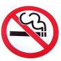 "No Smoking" Self Adhesive Label 100x100mm