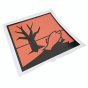 Fish/Tree Environmental Hazard Warning Diamond Label 100mm x 100mm