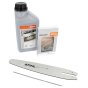 12" 1/4"P 1.1mm Chain Bar Oil & File for Stihl MS150, MS150T Chainsaws