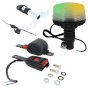 Dual Beacon Green & Amber Spigot Din Twin Bolt on Retractable Seat Belt Kit