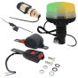 Dual Beacon Green & Amber Bolt on DIN Spigot Retractable Seat Belt Kit