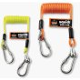 Coil Tool Lanyard PU covered Aircraft Cable c/w Carabiner Extended 51" MED
