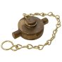 Brass Lugged 2" BSP Female Thread Blanking cap with securing chain