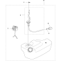 Fuel Tank Assembly for Husqvarna 360BT