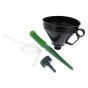 165mm Automotive Funnel Kit with Flexi Spout and Clear Hose for Workshop Use
