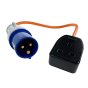 230V UK Trailing Socket Adaptor, EN60309 Plug to BS1363A (MP375B)
