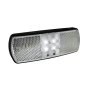 LED Clear Front Marker Lamp, 12/24V, SuperSeal, Horizontal (MP8162B)