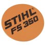 Model Plate for Stihl FS350 - 4134 967 1507