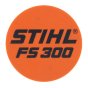 Model Plate for Stihl FS300 Clearing Saws - Genuine Part - 4134 967 1509
