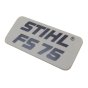 Model Plate for Stihl FS75 Brushcutter - 4137 967 1500