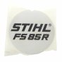 Model Plate for Stihl FS85R - 4137 967 1531